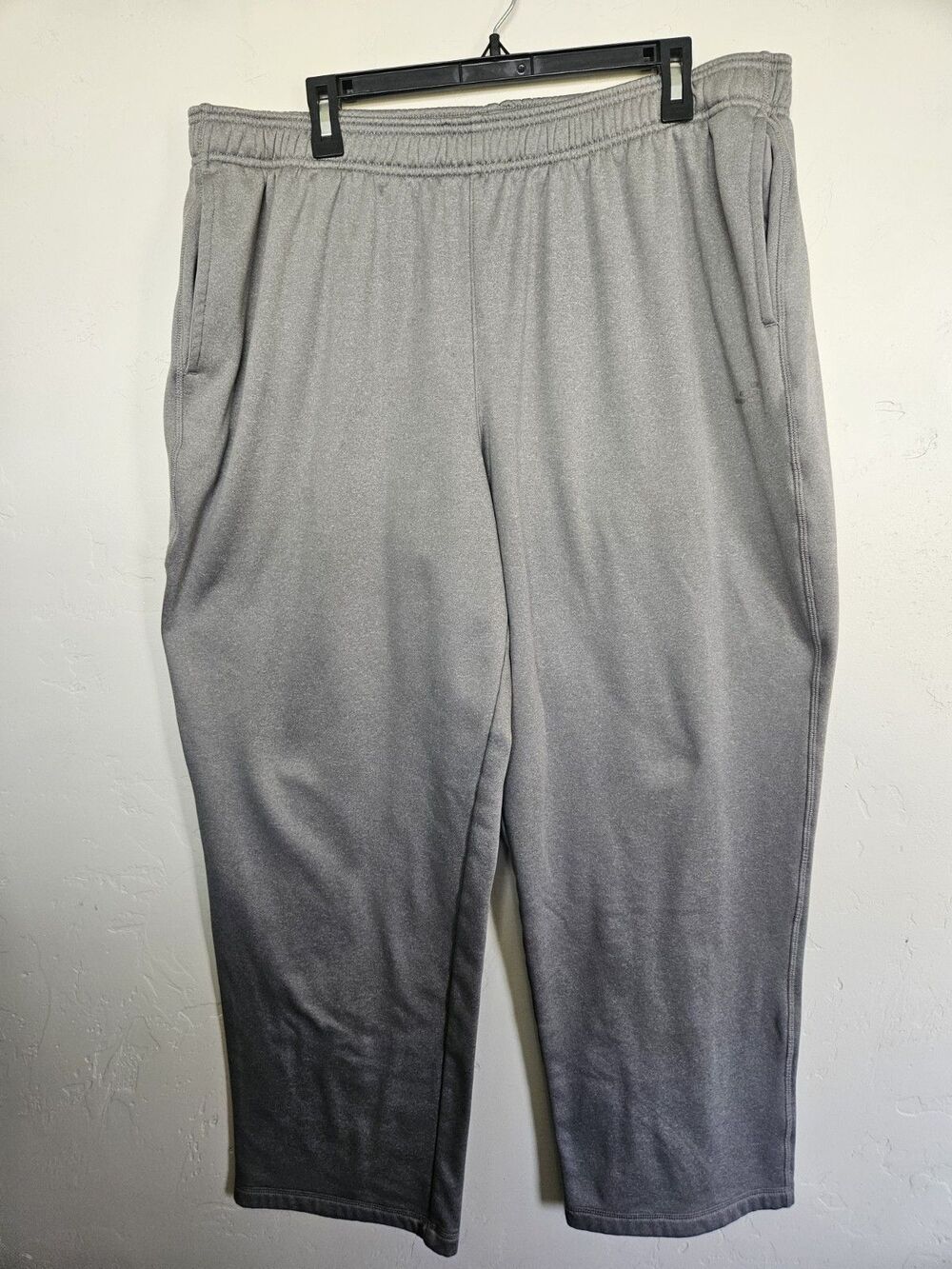 BCG Men's Gray Fleece Sweatpants, Open Leg, Size 2XL